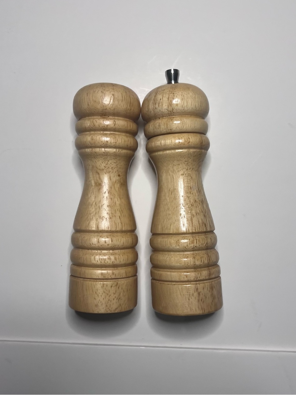 Vintage MCM German Wooden Salt & Pepper Shaker Set